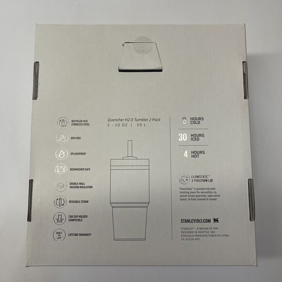 Stanley 2 Pack 20 oz Stainless Steel H2.0 Flowstate Quencher Tumbler Abstract - Picture 2 of 12